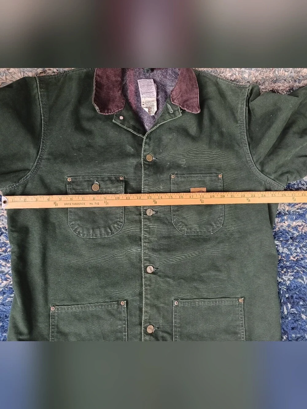 Vintage Carhartt Blanket-Lined Chore Coat “Spruce Green” C02 SPC Men’s Large